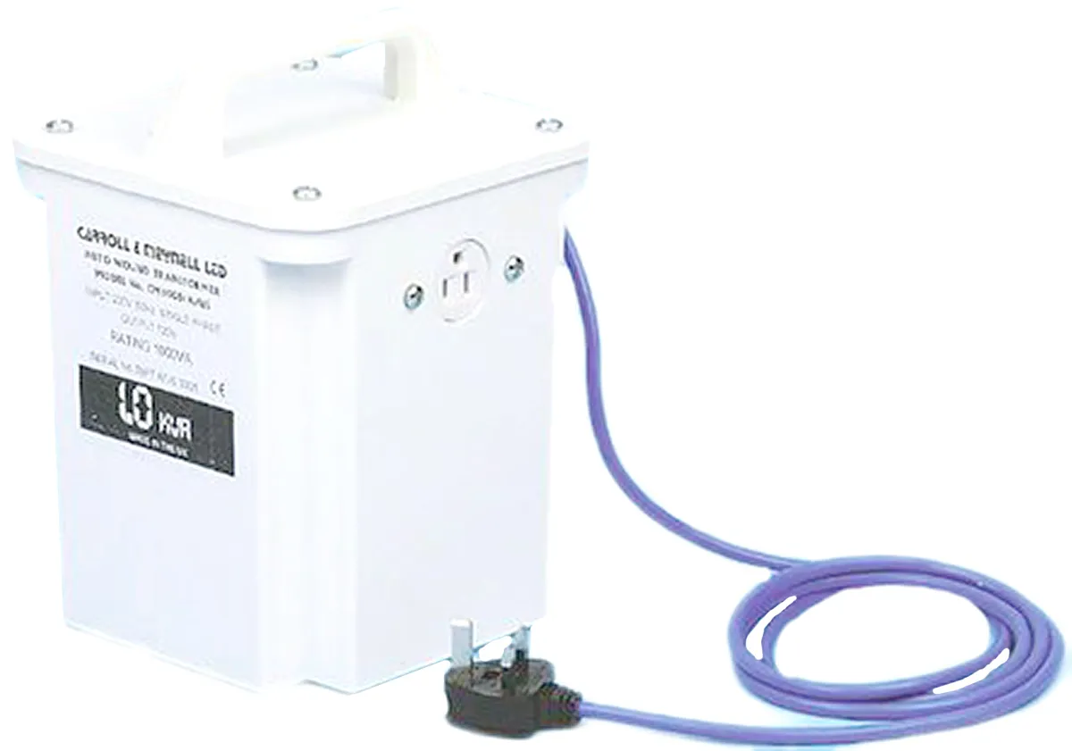 Autotrasformatore Carroll & Meynell, 230V ca (I), 114.2V ca (II), 1kVA
