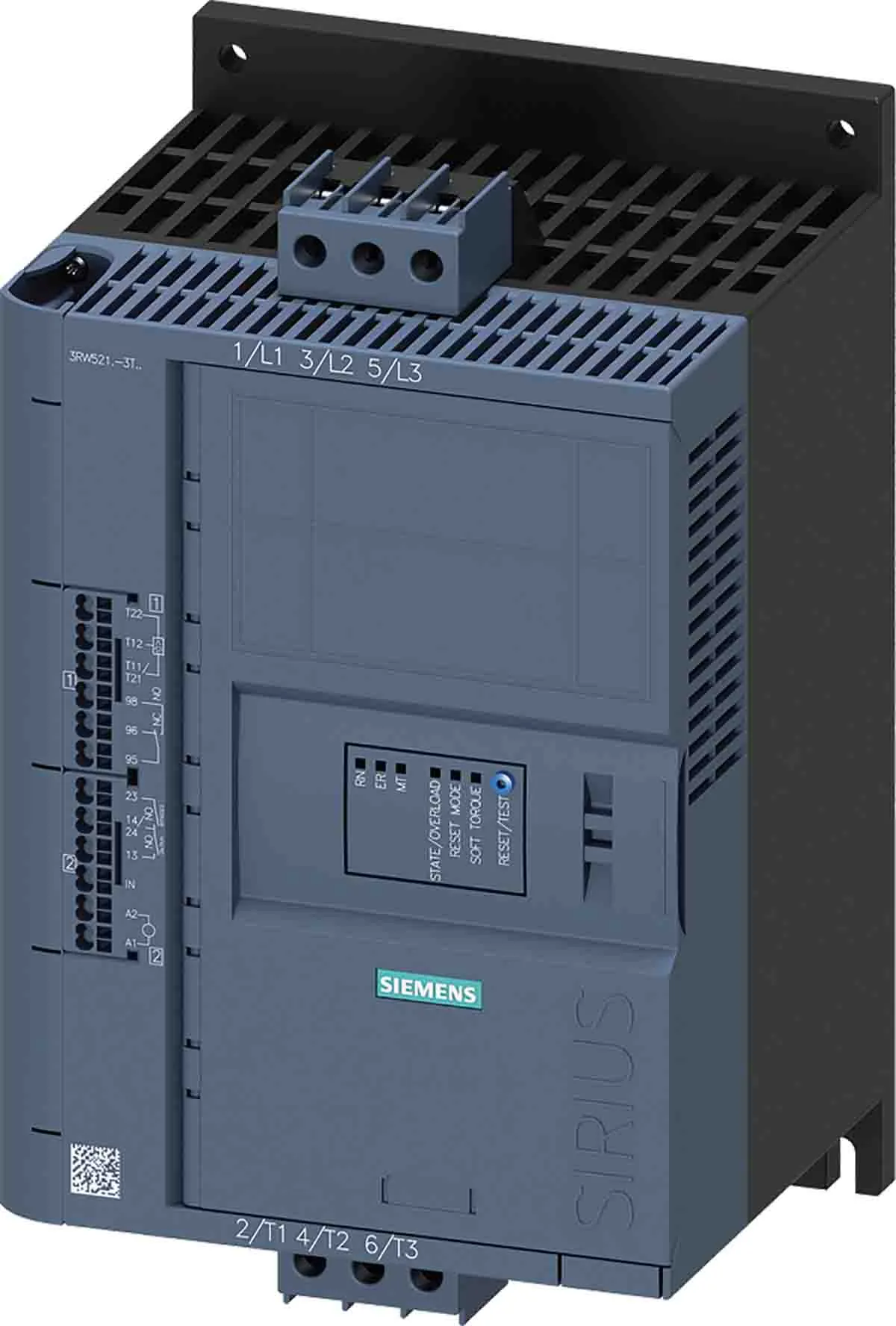 Avviatore soft-start Siemens, 3 fasi, 22 kW, 480 V CA