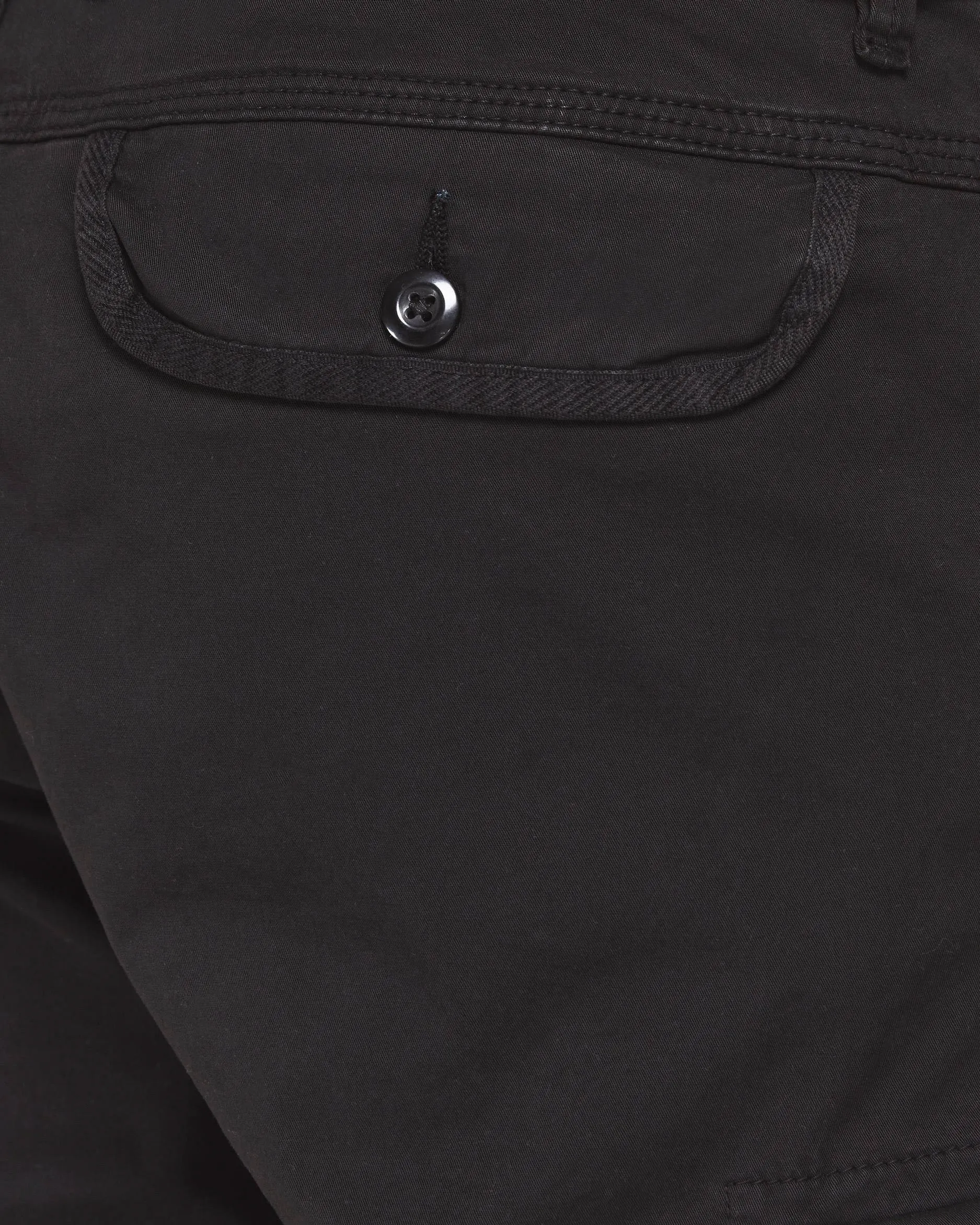 Bermuda cargo nero in cotone stretch loose-fit
