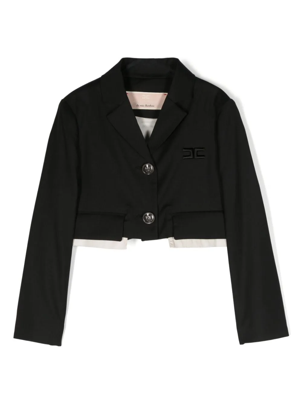 Blazer crop con ricamo