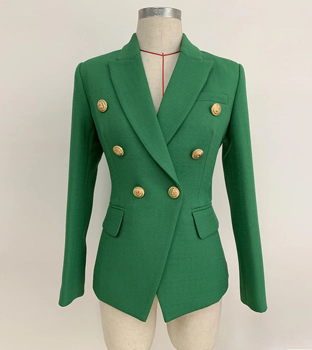 Blazer in lino di cotone Giacche da donna Spring New Blazer da donna da donna con bottoni a doppio petto in verde blu nero bianc