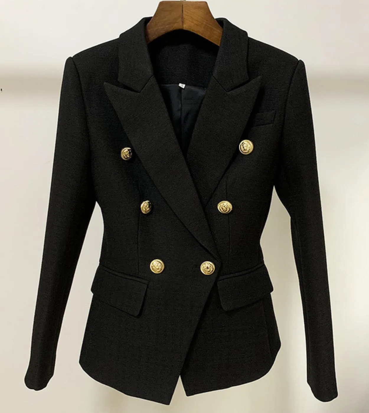 Blazer in lino di cotone Giacche da donna Spring New Blazer da donna da donna con bottoni a doppio petto in verde blu nero bianc