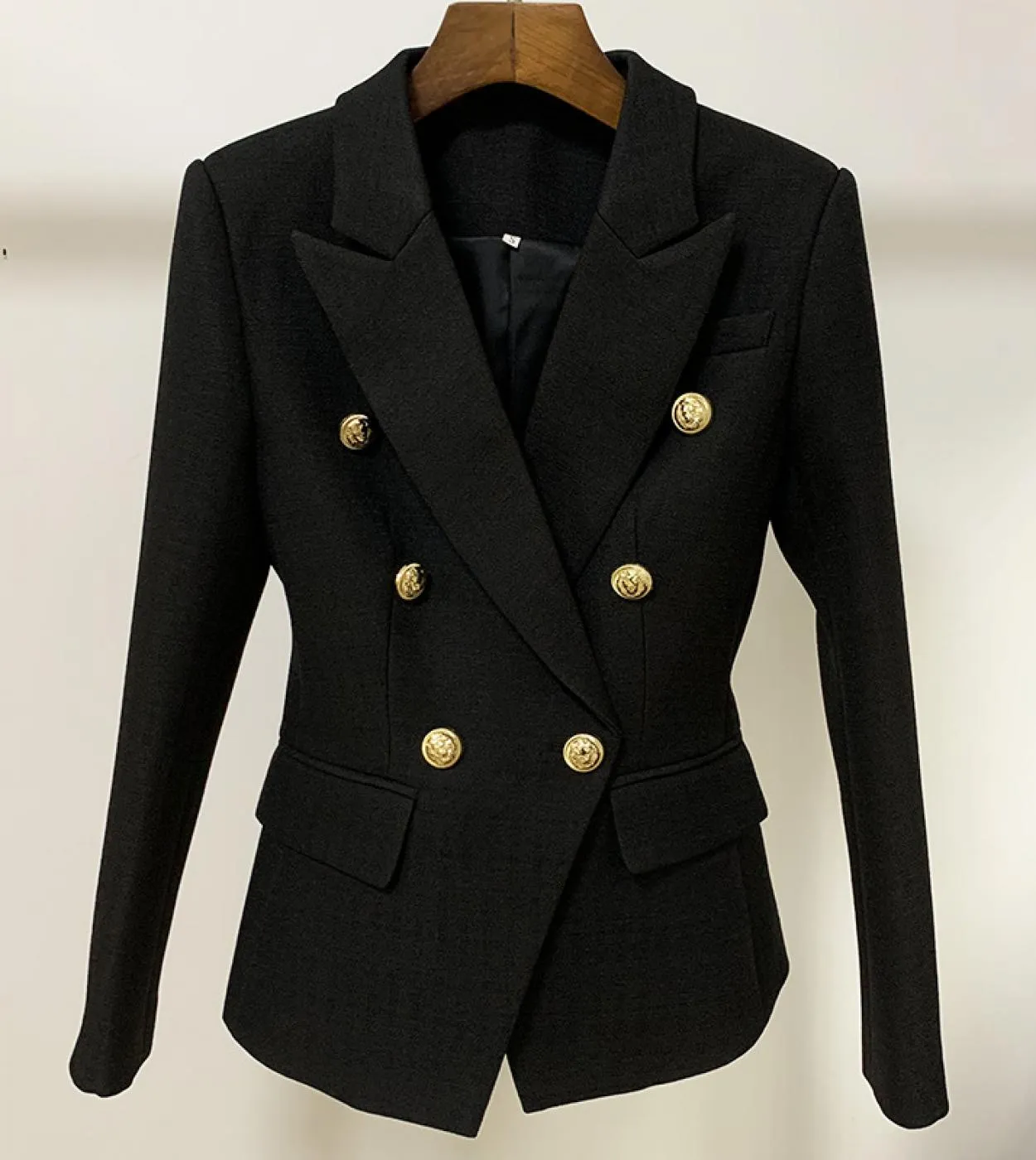 Blazer in lino di cotone Giacche da donna Spring New Blazer da donna da donna con bottoni a doppio petto in verde blu nero bianc