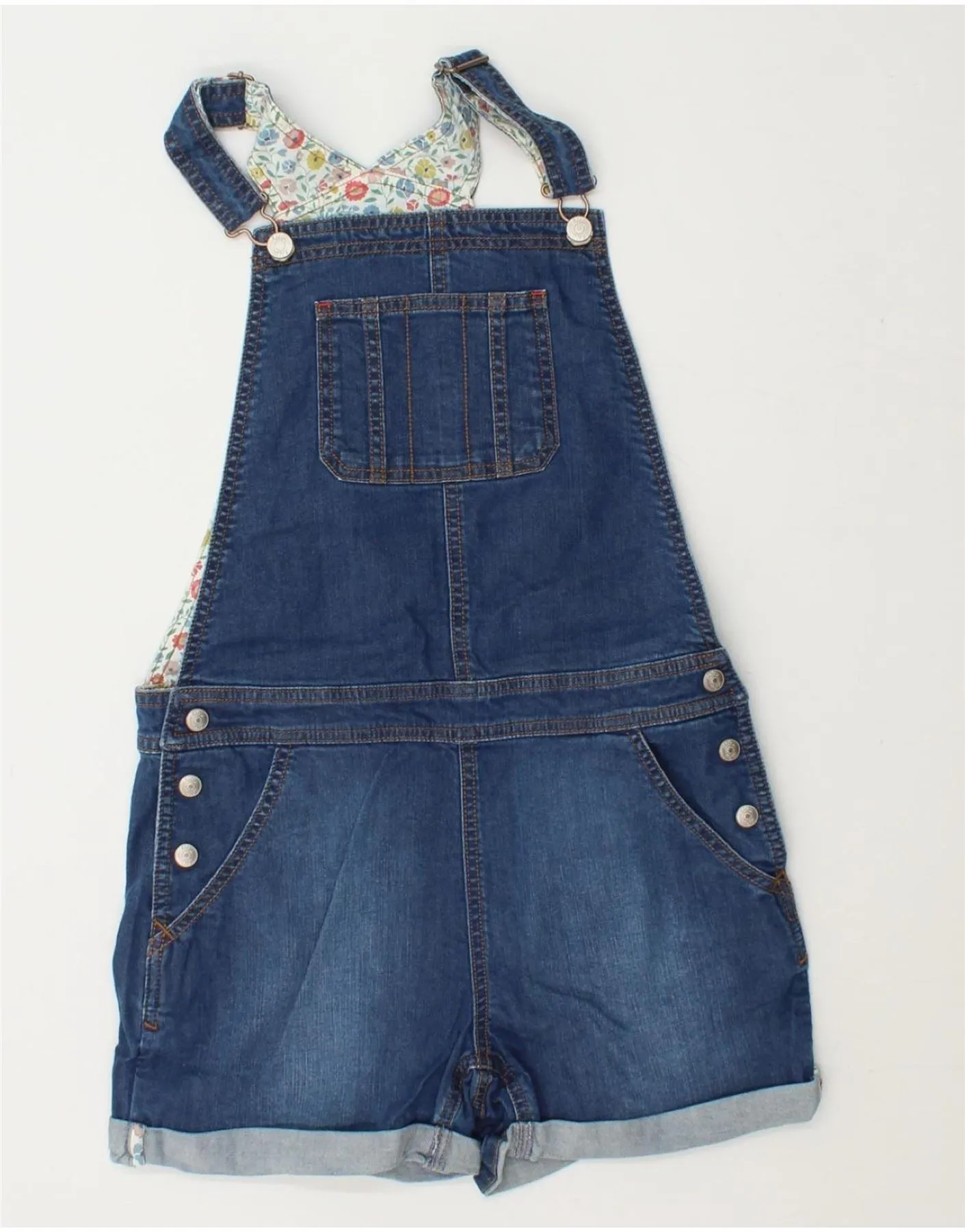 BODEN Girls Dungarees Denim Shorts 13-14 Years W28  Blue Cotton