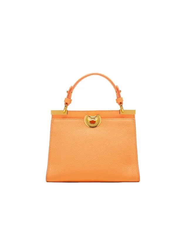 Borsa a mano binxie small in pelle martellata