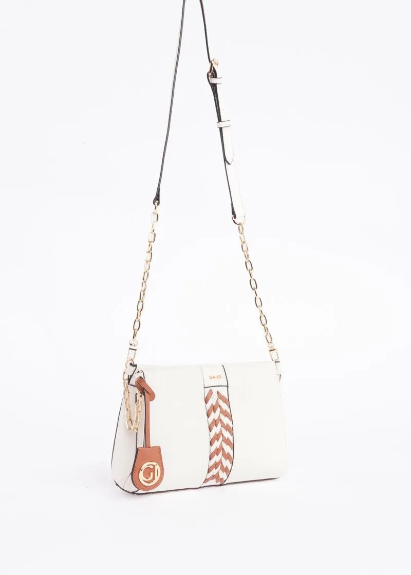 Borsa a tracolla con charm decorativo