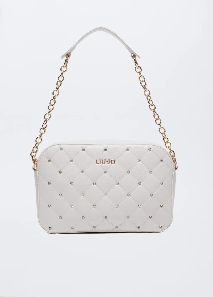 Borsa a tracolla con strass liu jo