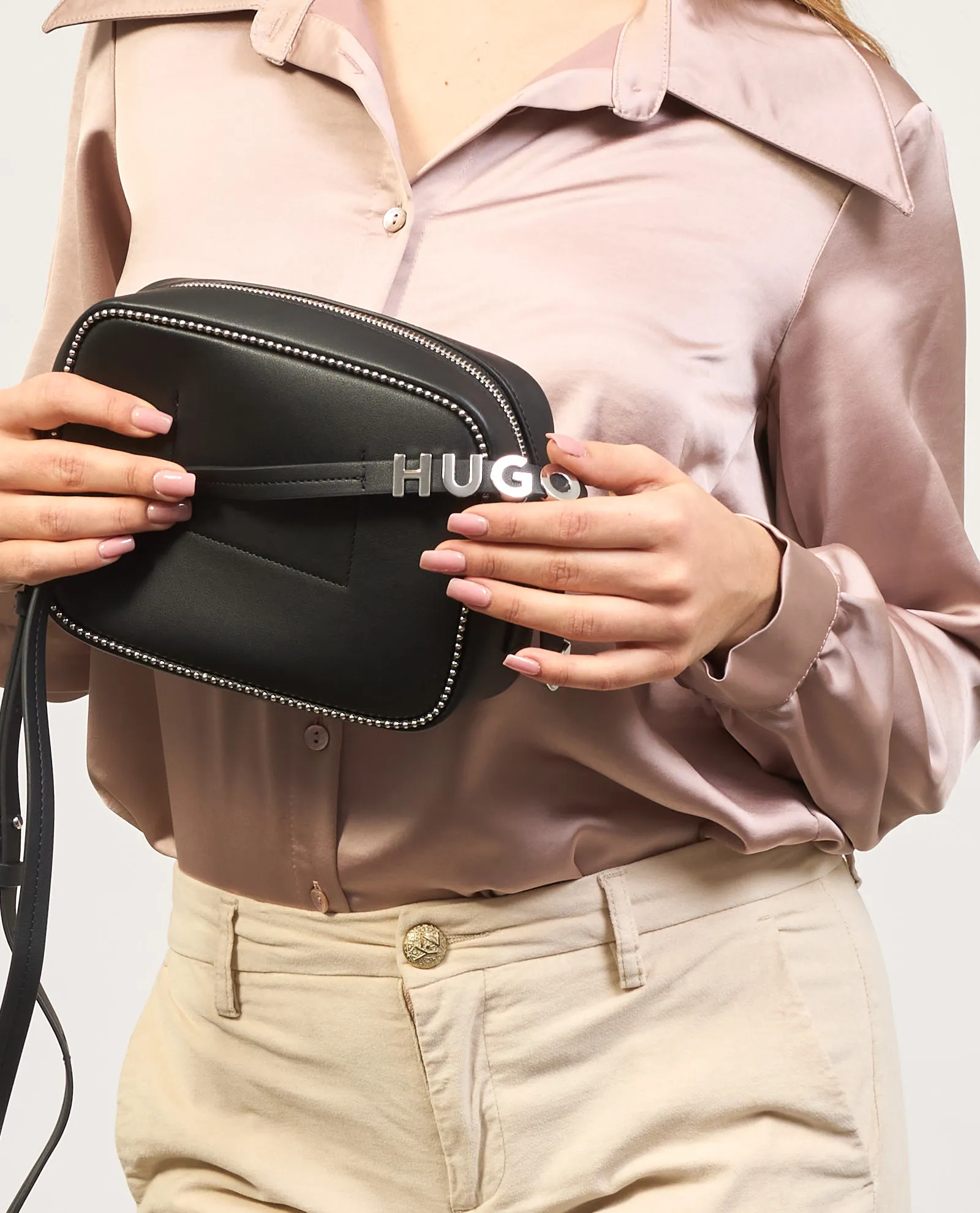 Borsa a tracolla Hugo con scritta logo