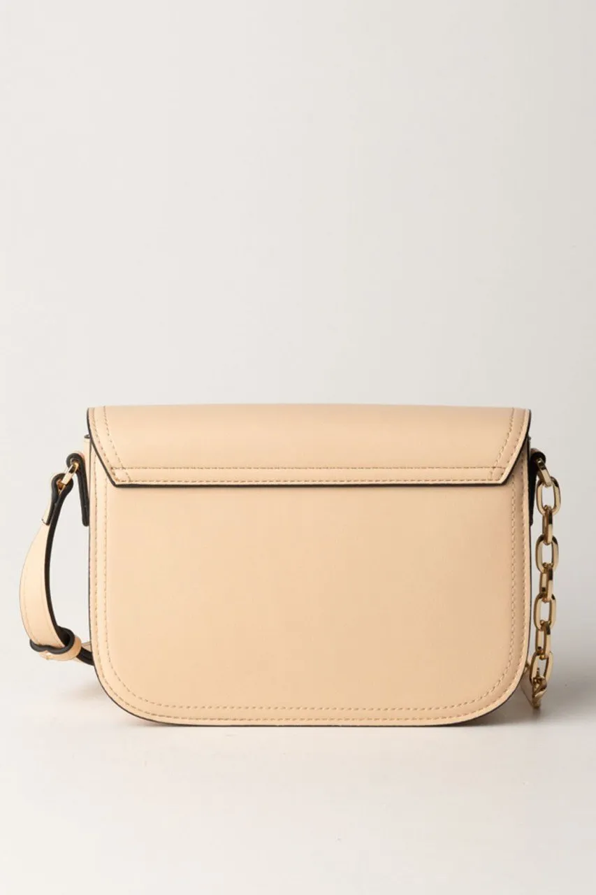 Borsa a tracolla in pelle liscia Caramello