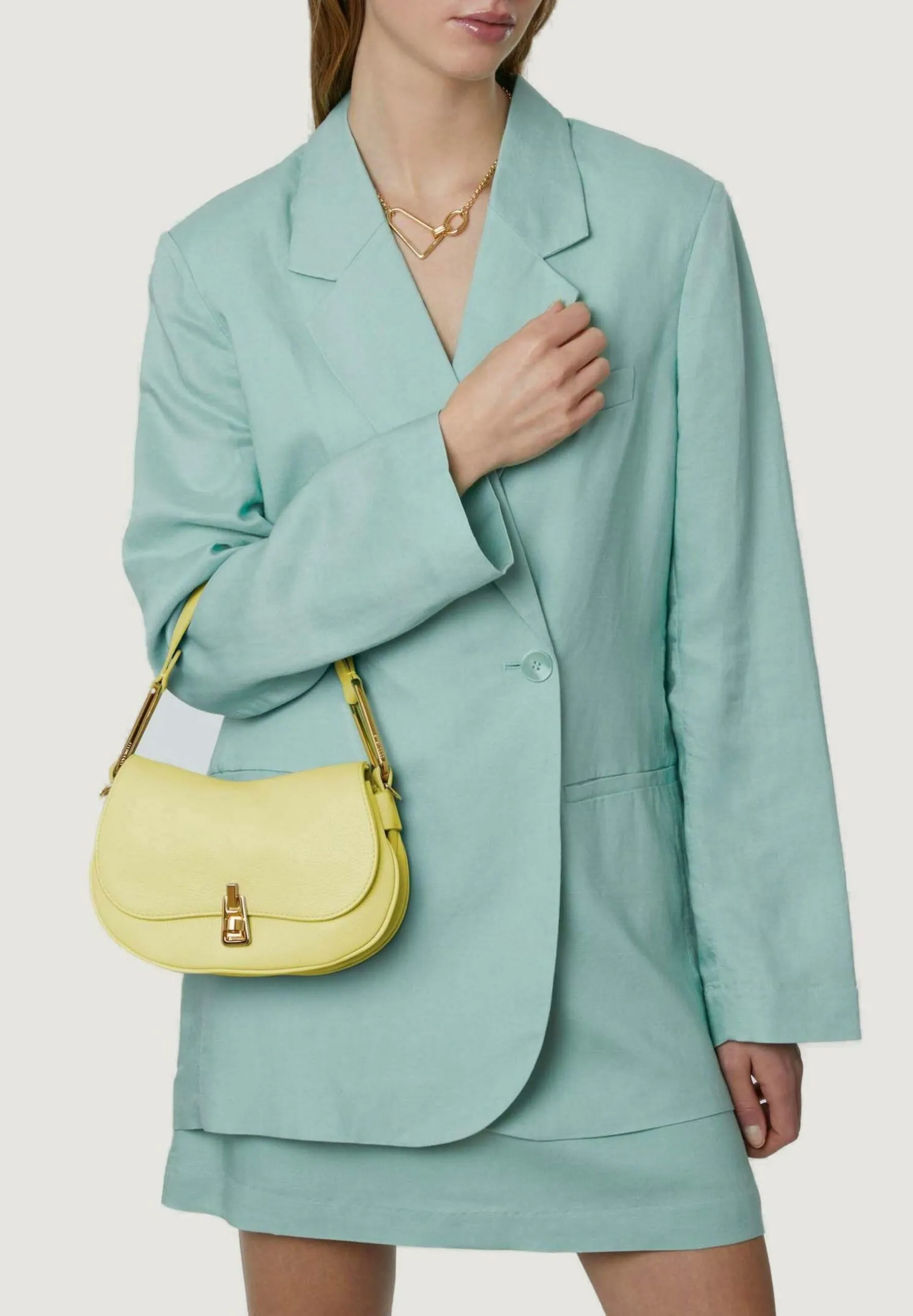 Borsa Coccinelle GRAINED LEATHER Giallo lime