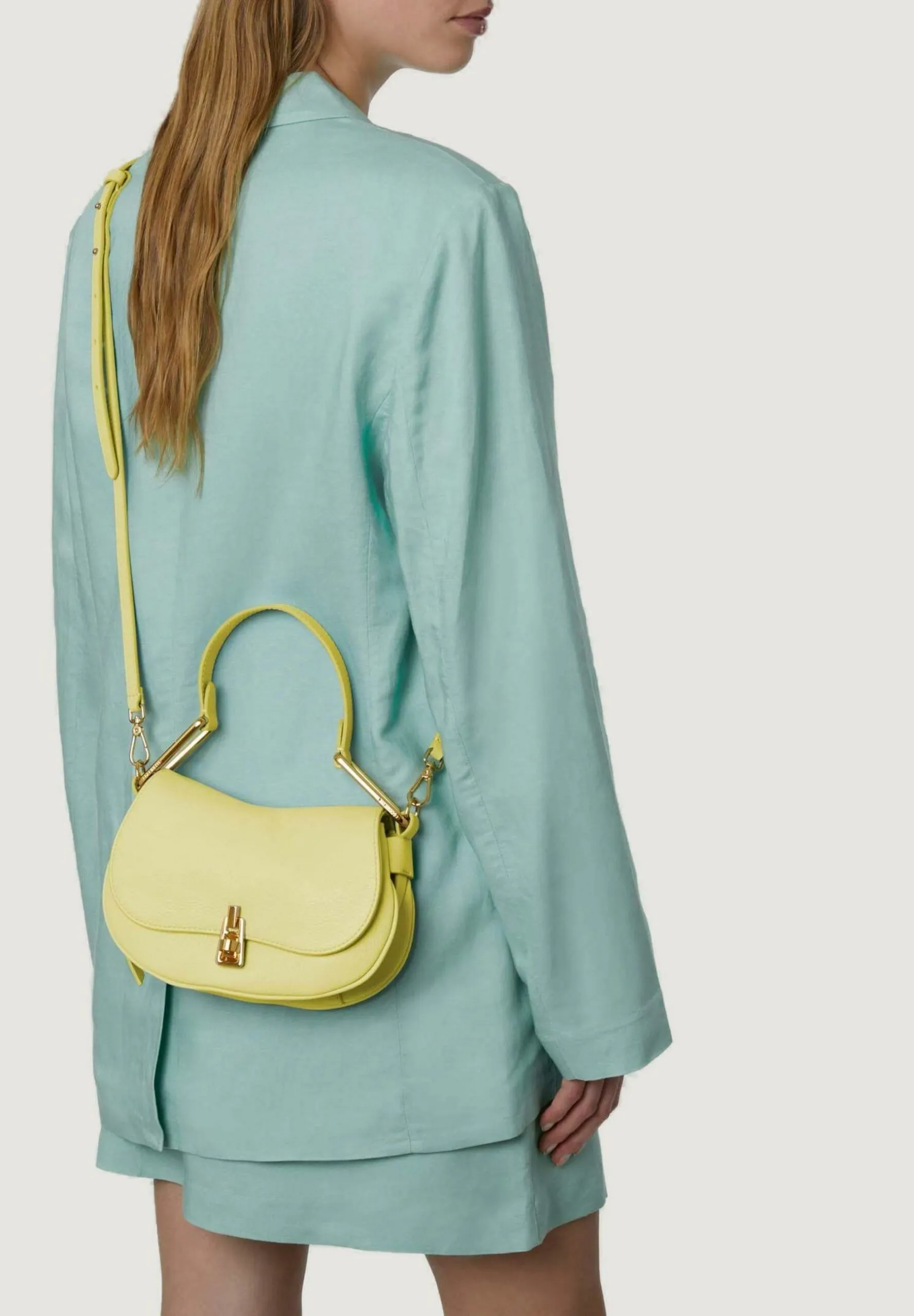 Borsa Coccinelle GRAINED LEATHER Giallo lime