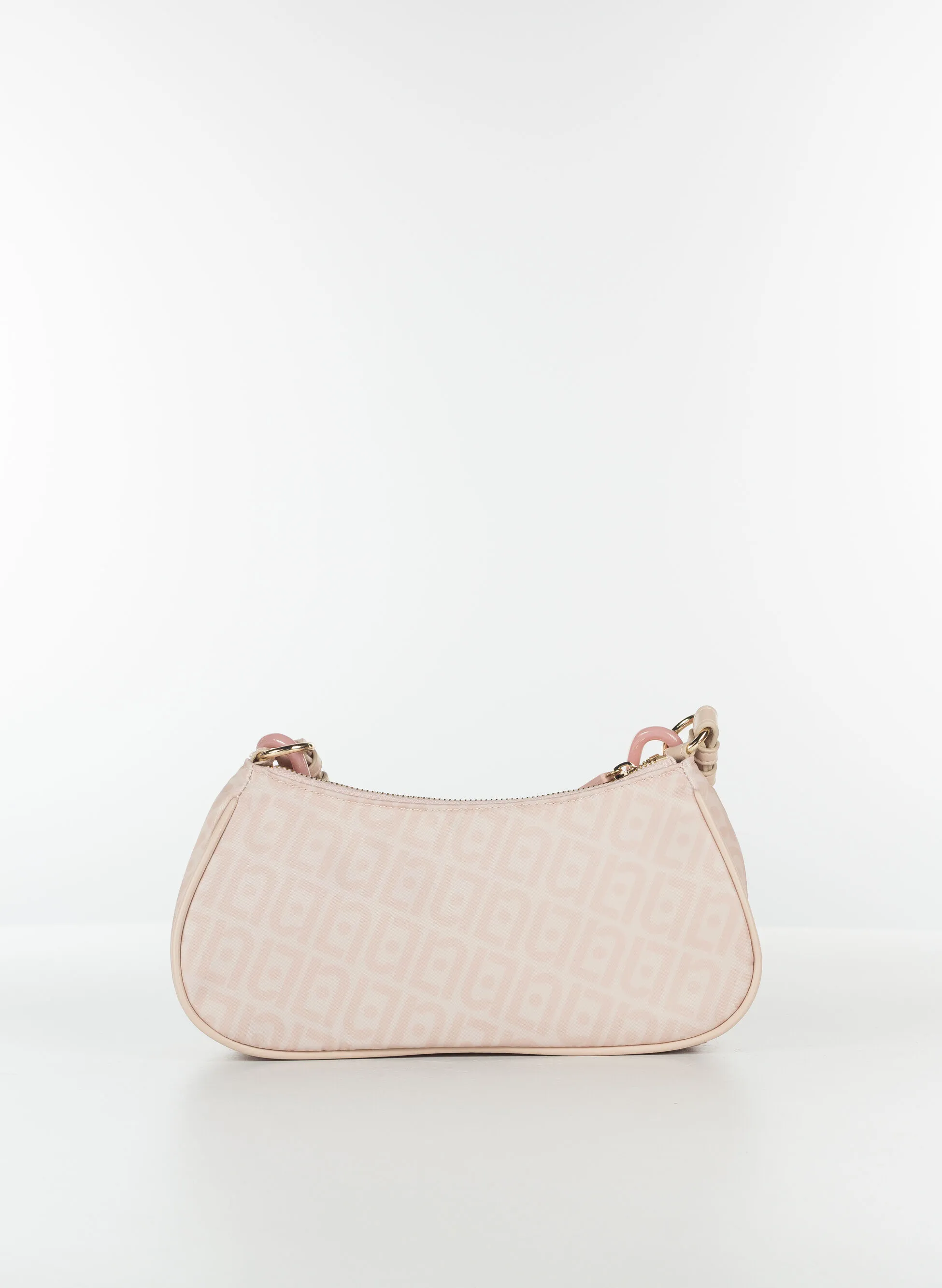 borsa hobo con logo all-over