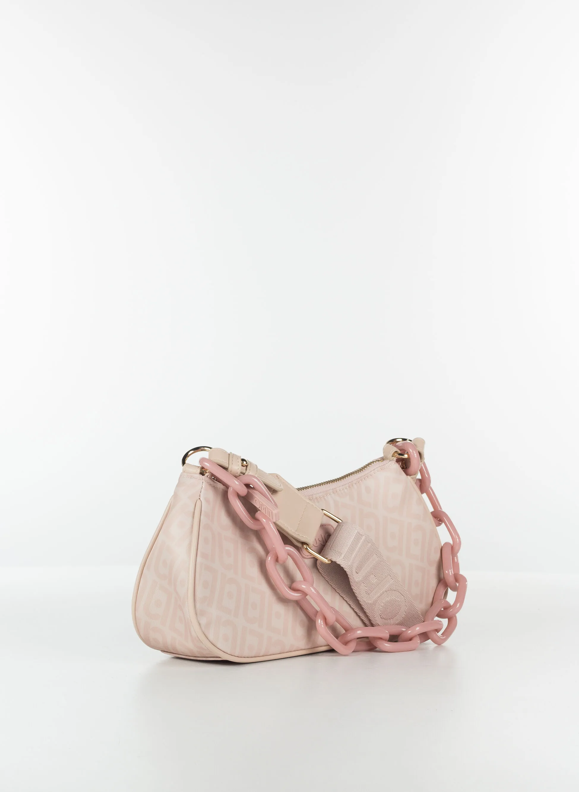 borsa hobo con logo all-over