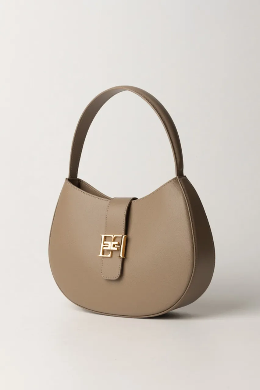 Borsa hobo grande con logo TORTORA