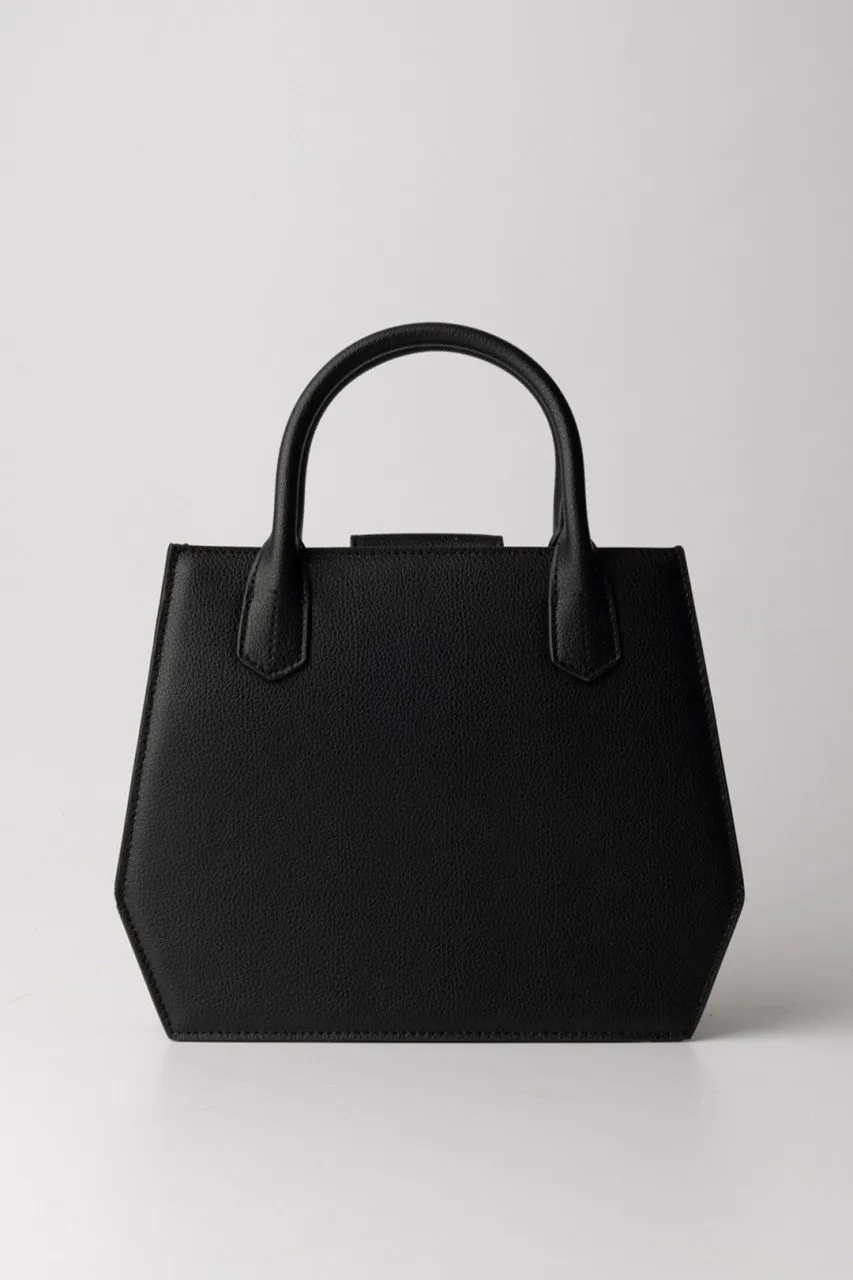 Borsa media a tracolla con patta Nero