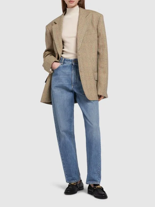 Bottega Veneta Blazer in misto lana Principe di Galles 