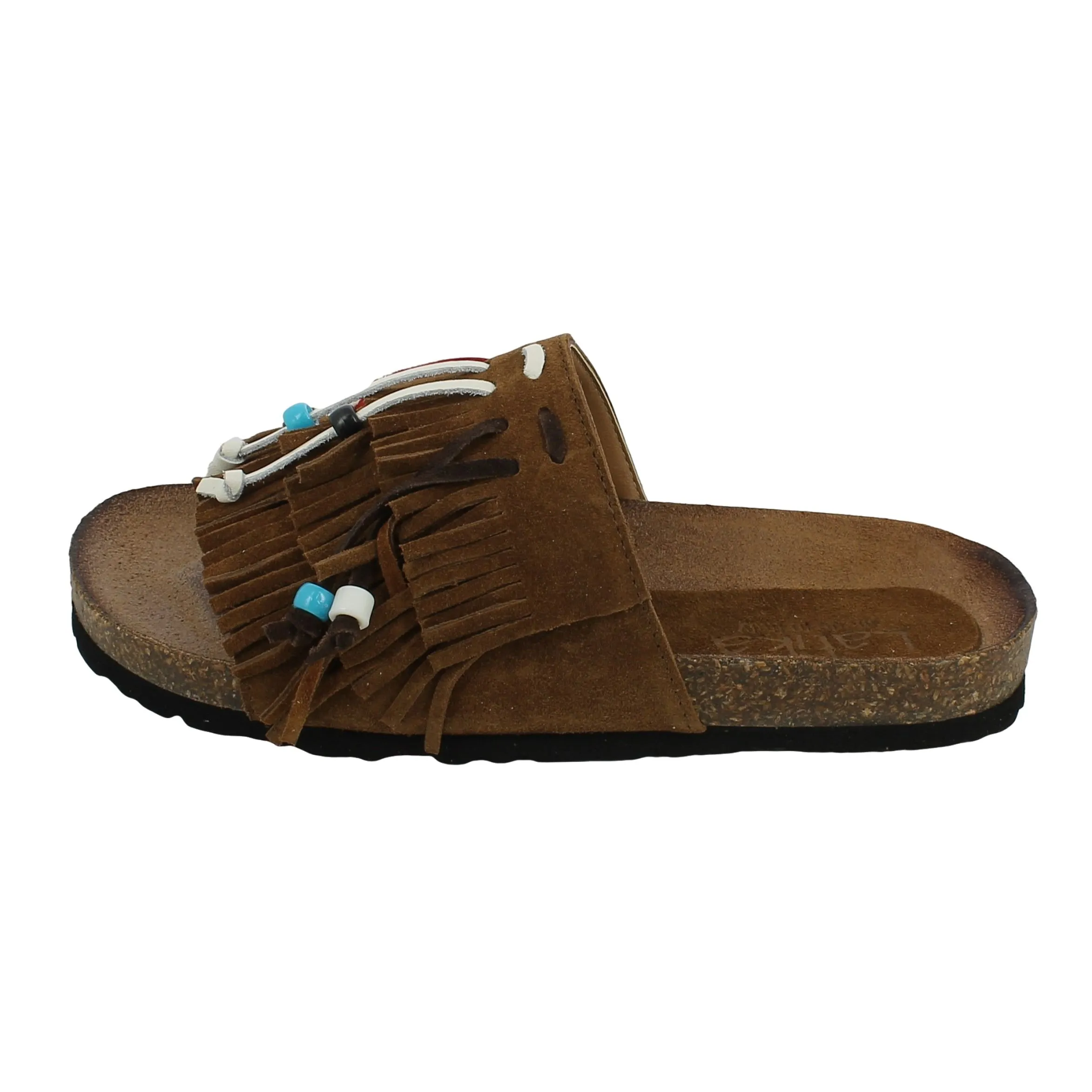 BRAND  Ciabatta con Frange Marrone Camoscio 