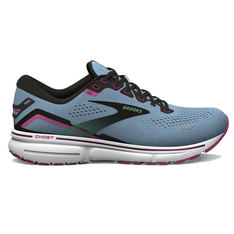 Brooks Ghost 15 Blu Nero Rosa - Scarpe Running Donna