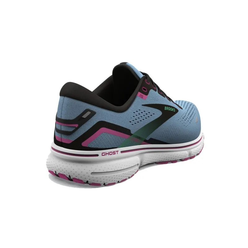 Brooks Ghost 15 Blu Nero Rosa - Scarpe Running Donna