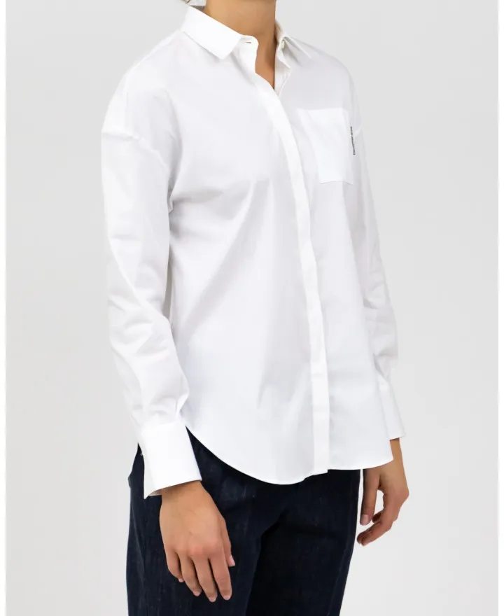 Brunello Cucinelli - Camicia Bianca con Monile