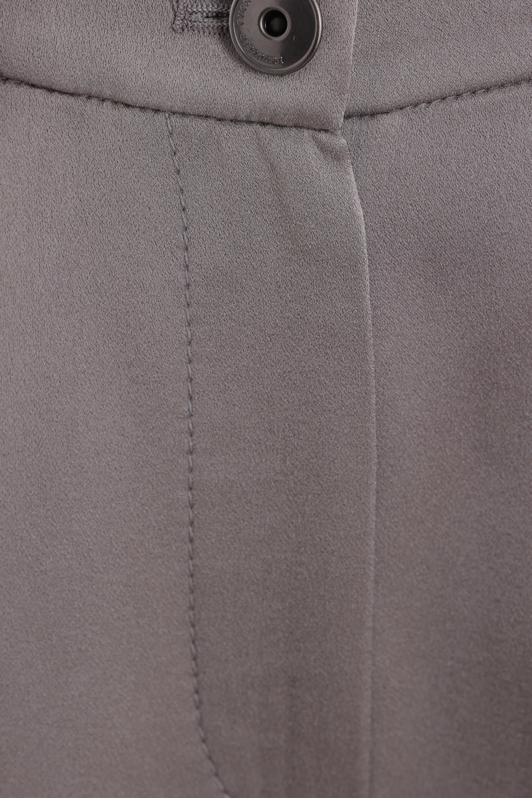  BRUNELLO CUCINELLI pantalone a gamba dritta in raso cady con Shiny Bartack 
