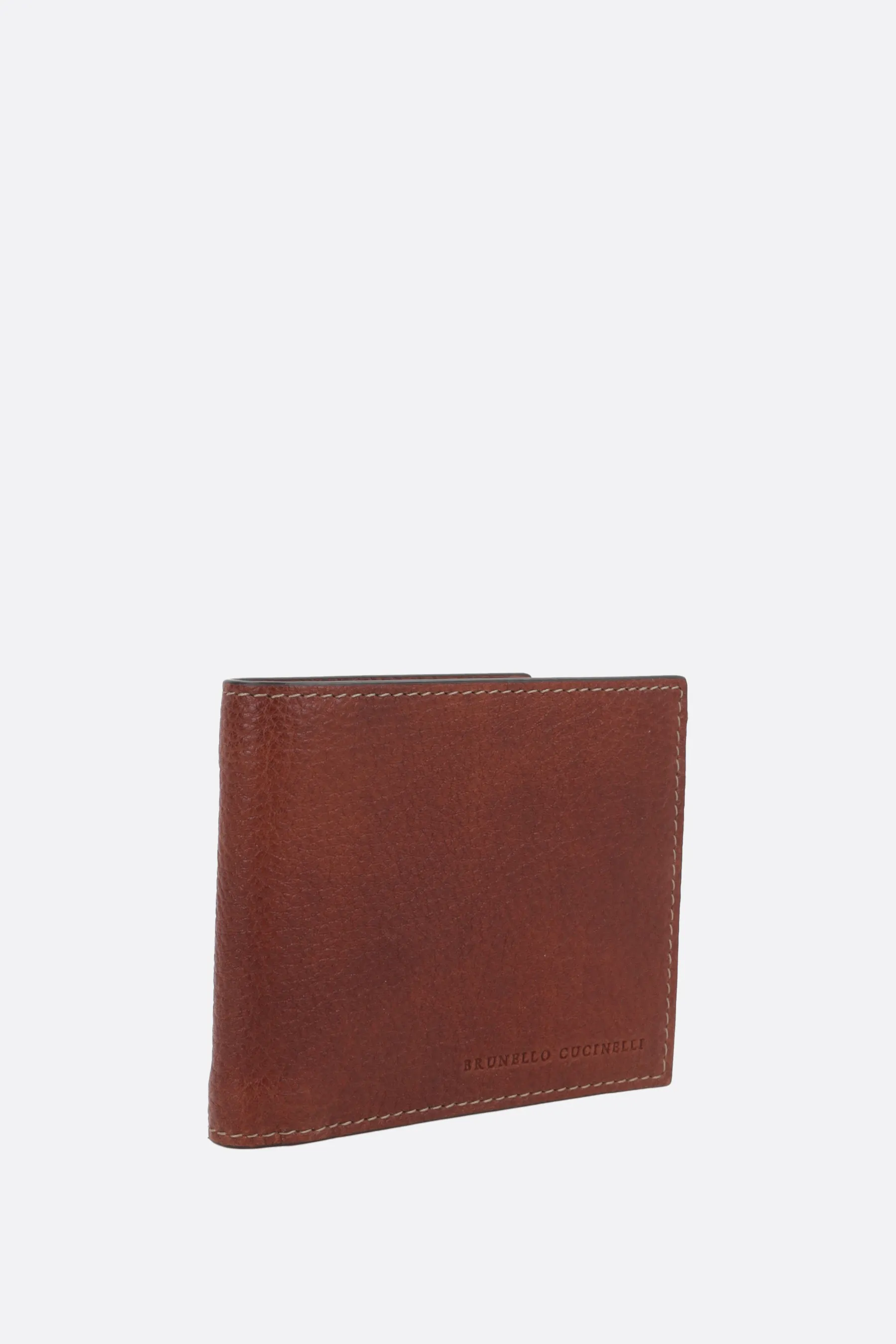  BRUNELLO CUCINELLI portafogli billfold in pelle martellata 