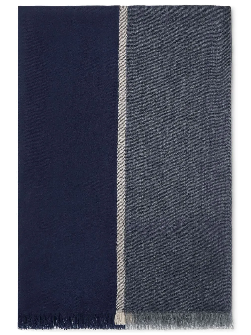 Brunello Cucinelli-Sciarpa con design color-block