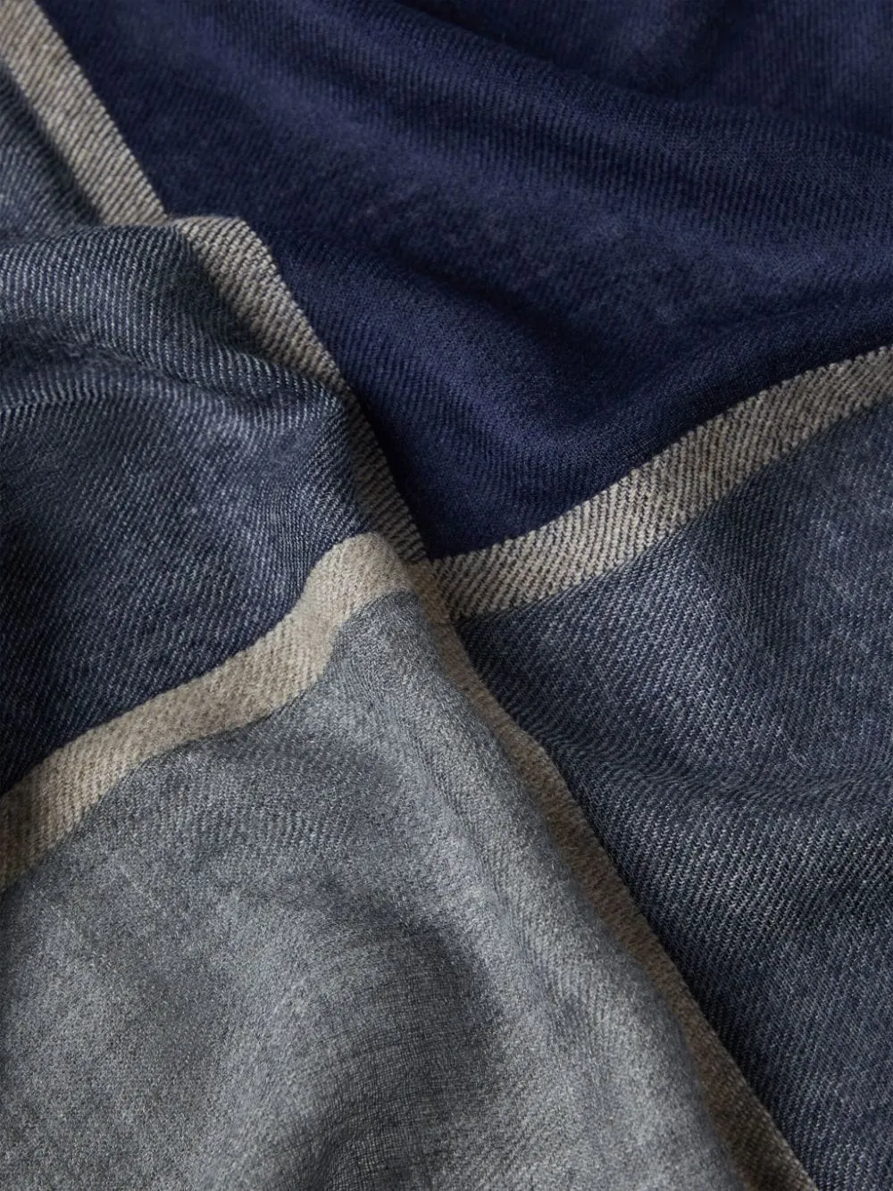 Brunello Cucinelli-Sciarpa con design color-block