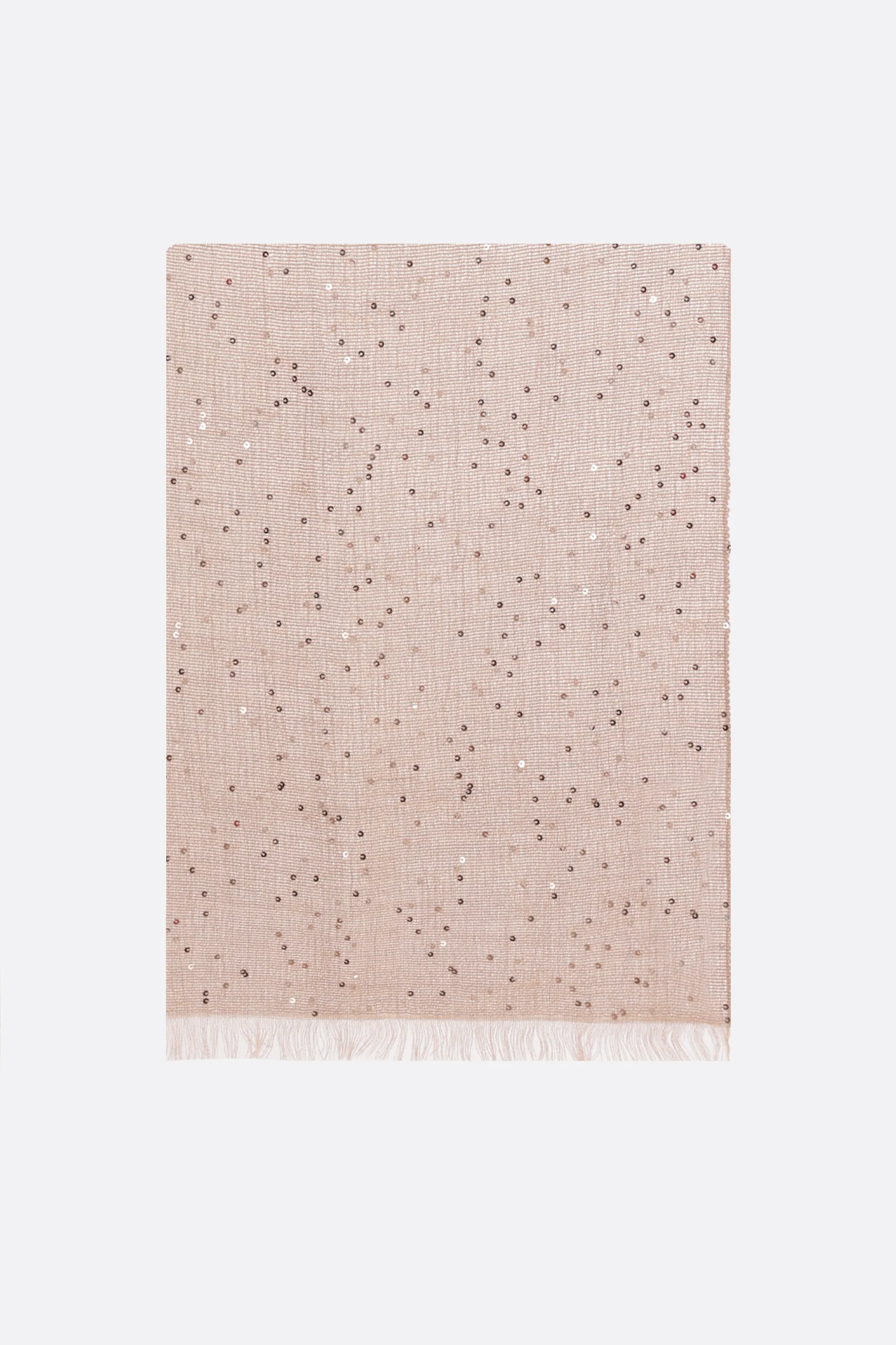  BRUNELLO CUCINELLI stola in cashmere e seta con paillettes 