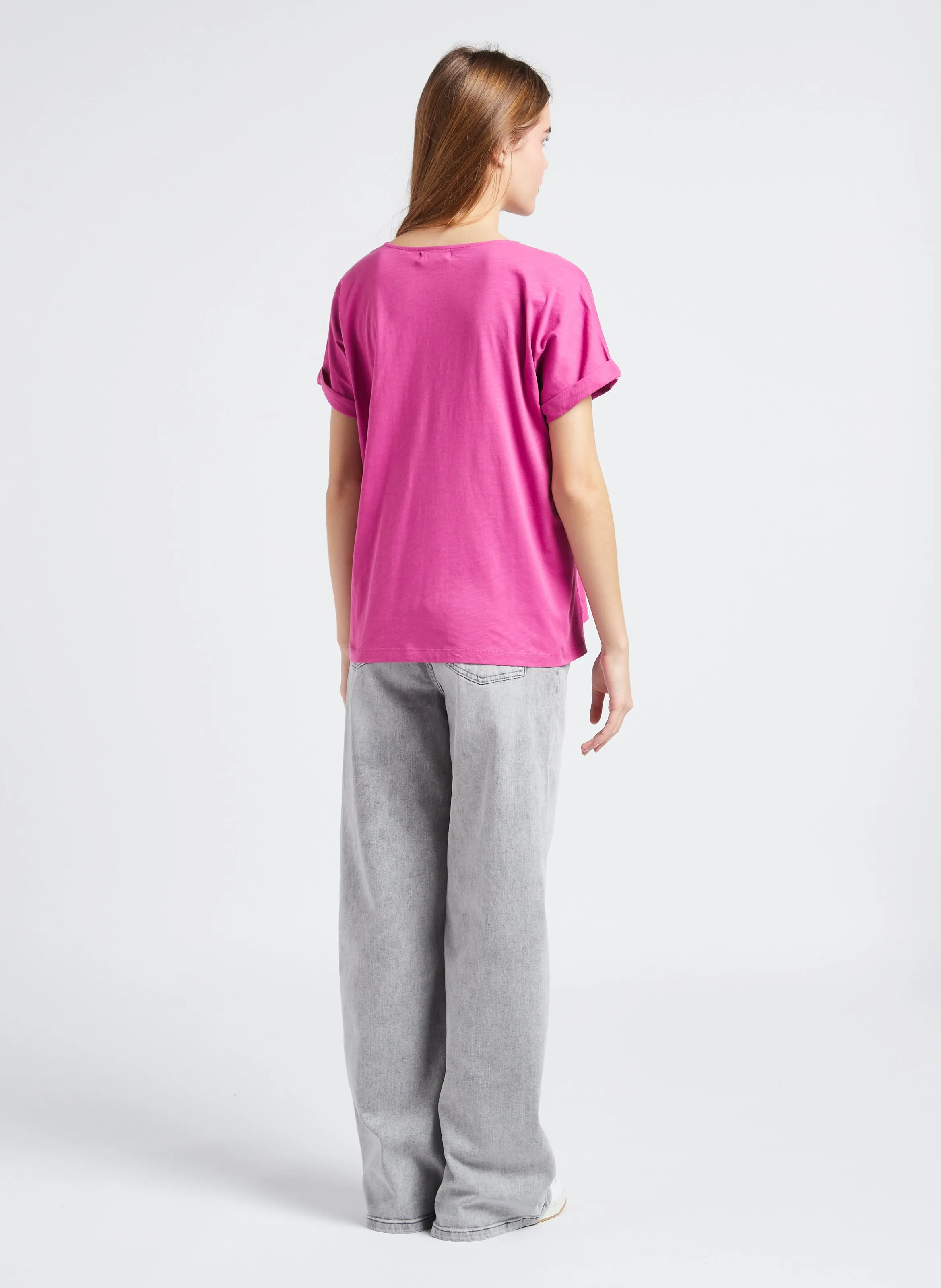  BY BAR   LINA - Jeans ampi a vita alta in misto cotone | Grigio