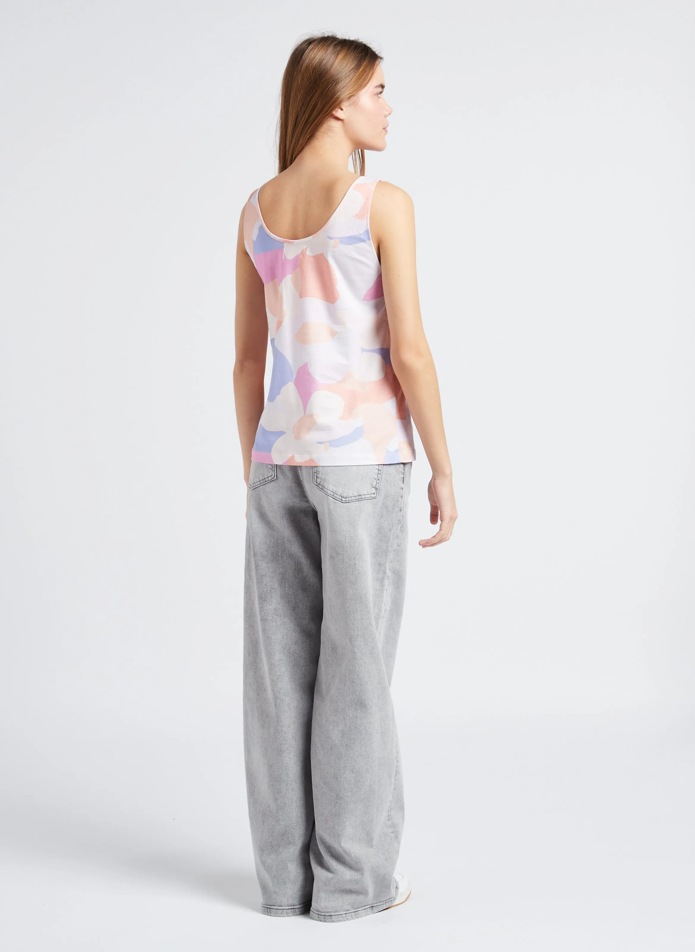  BY BAR   LINA - Jeans ampi a vita alta in misto cotone | Grigio