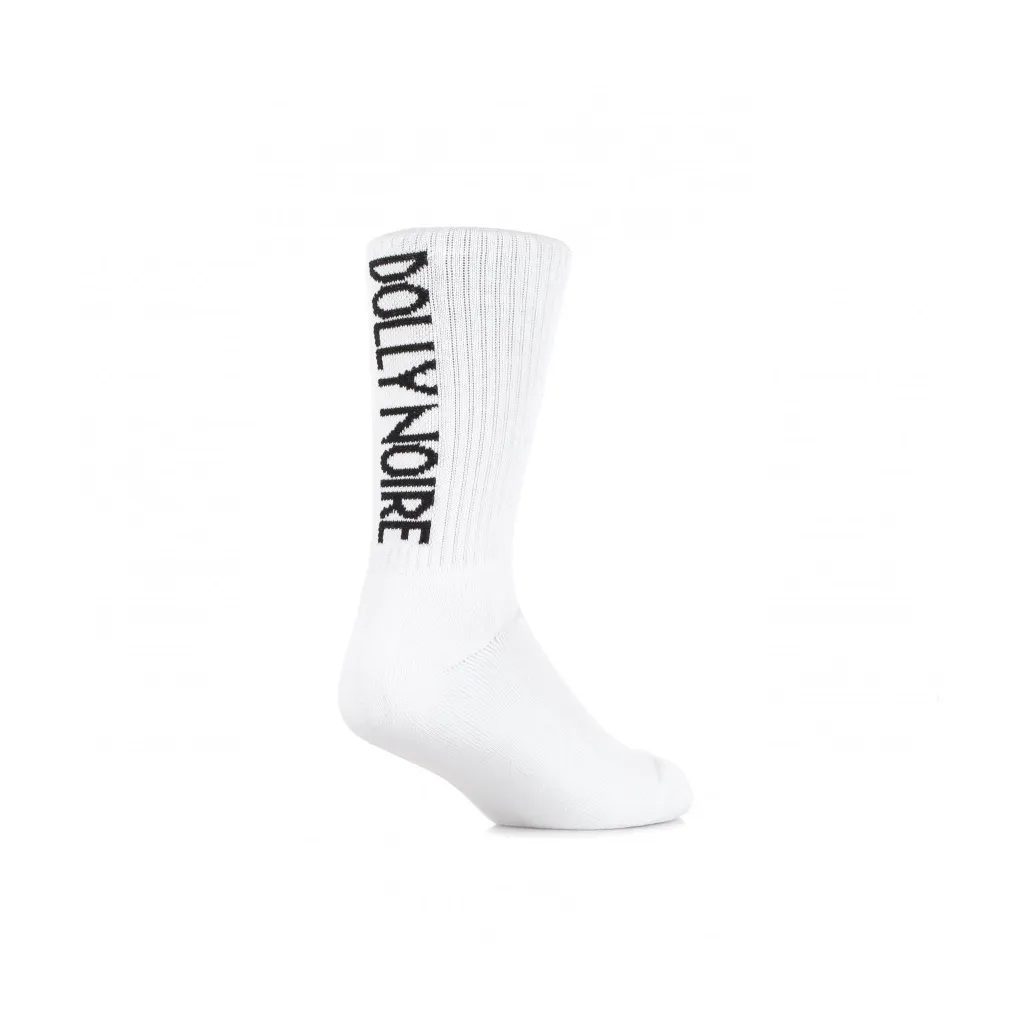 calza media uomo woven frontal hexagon socks WHITE/BLACK