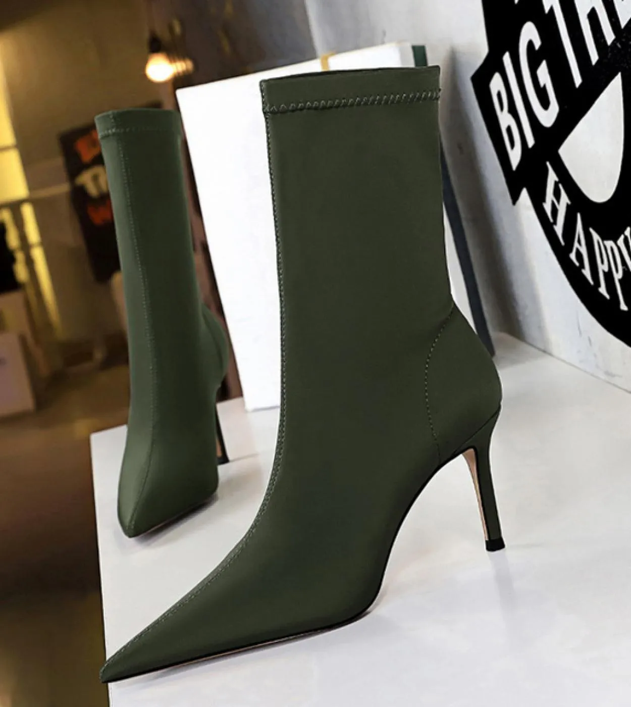 Calzini da donna Stivali Tacchi bassi Calzini bassi Stivaletti Calzino da donna Stivaletti Tacco basso Stivali da donna