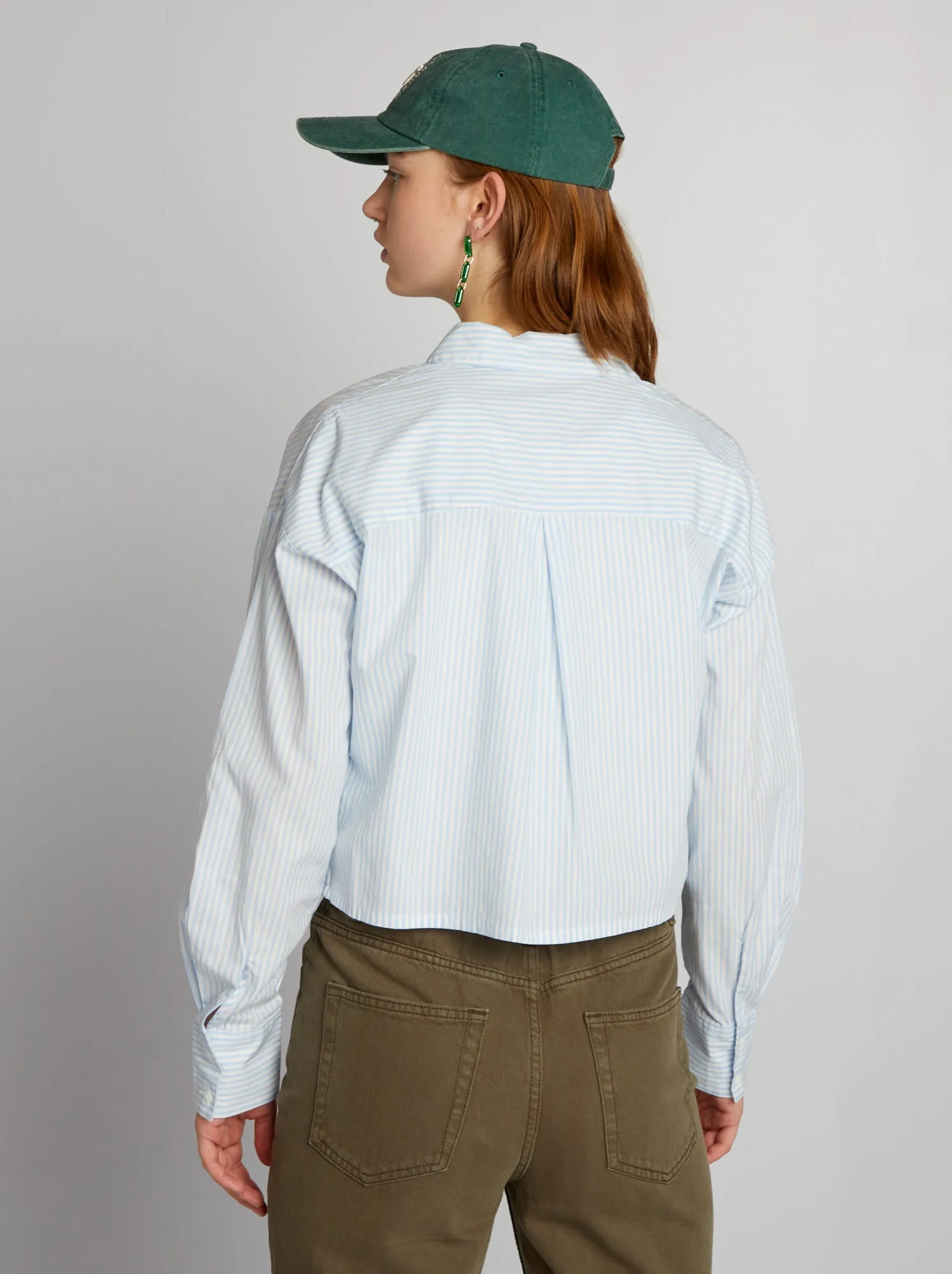 Camicia cropped in popeline - BLU