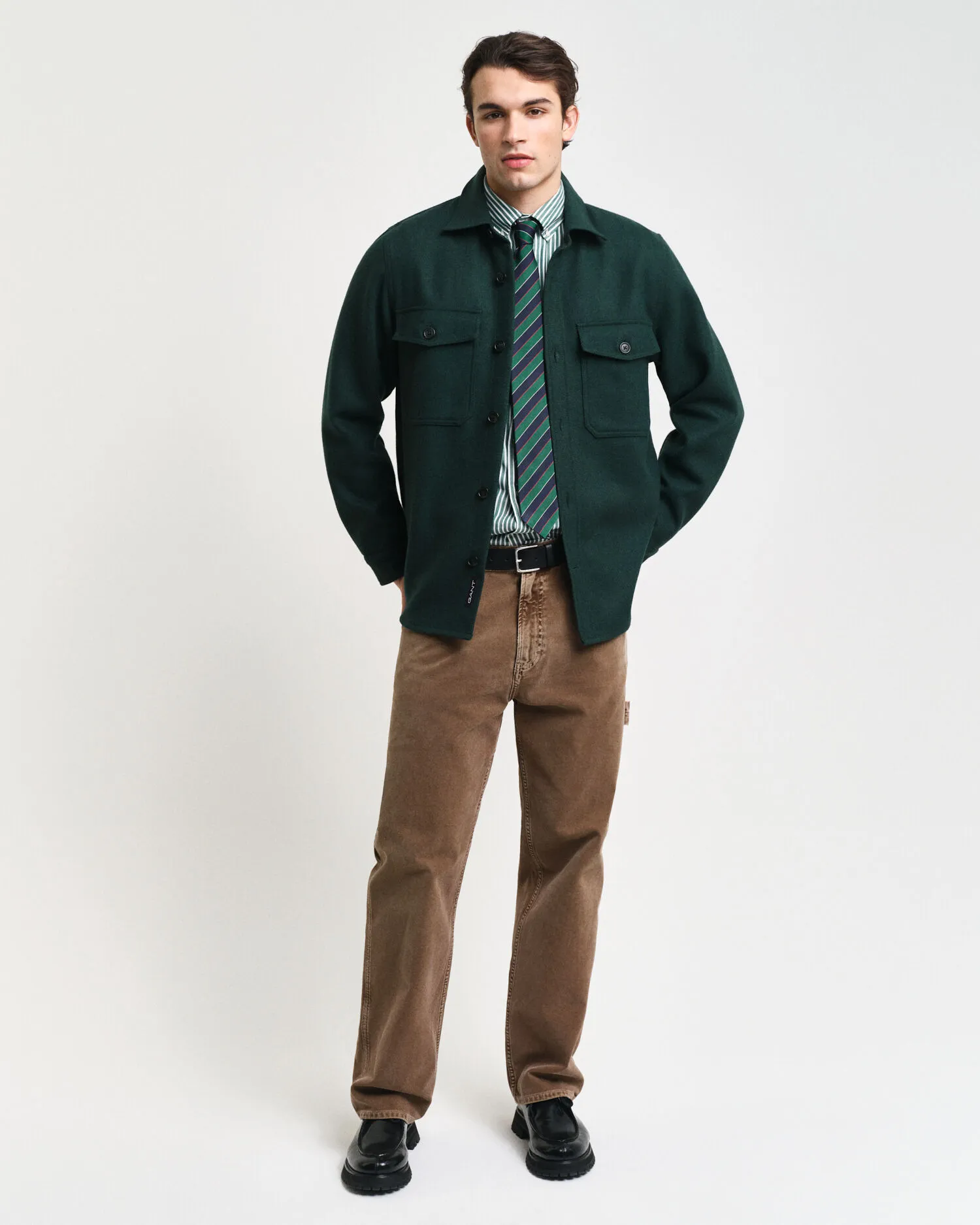 Camicia giacca in misto lana    