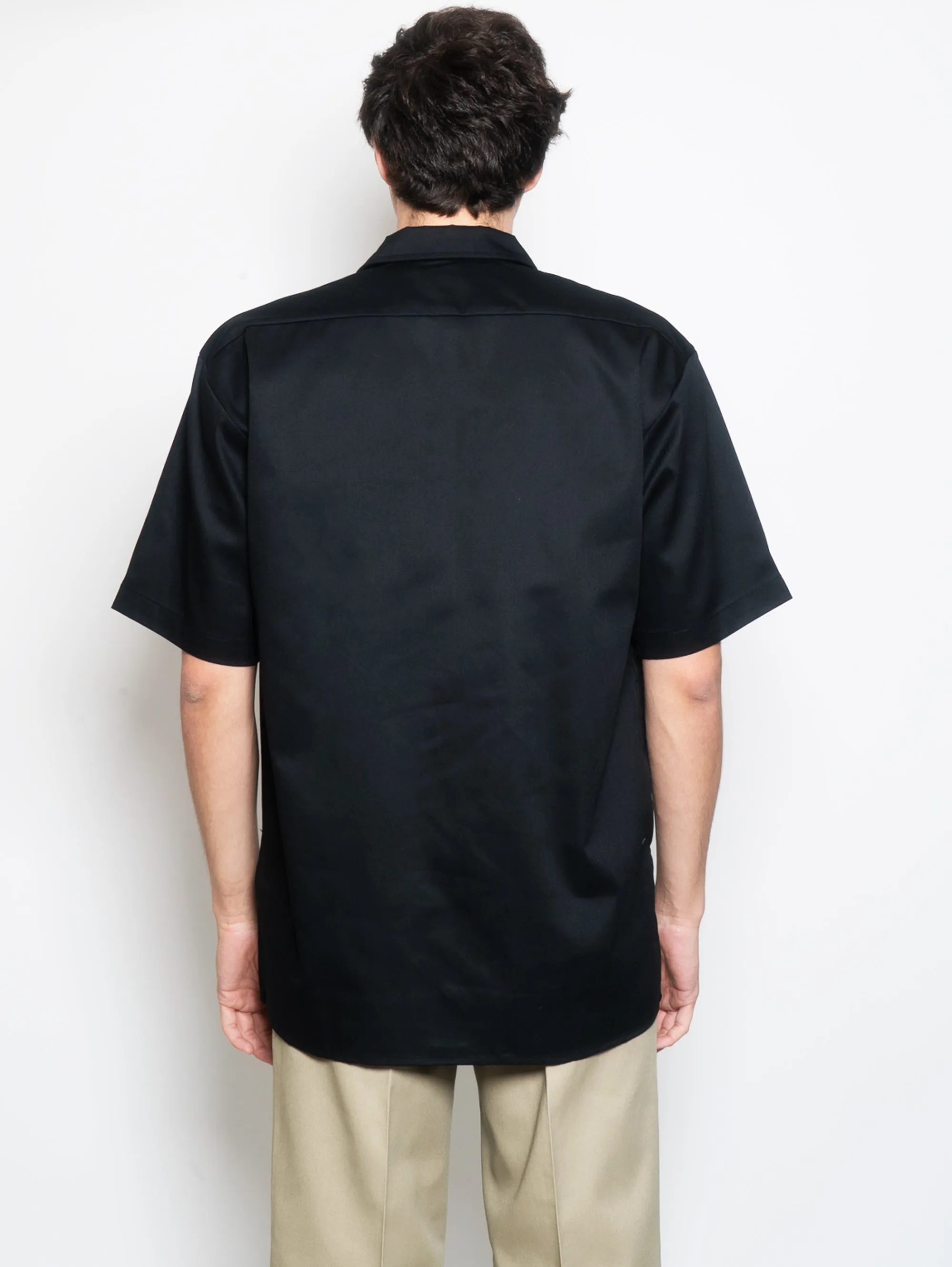 Camicia Worker Maniche Corte Nero