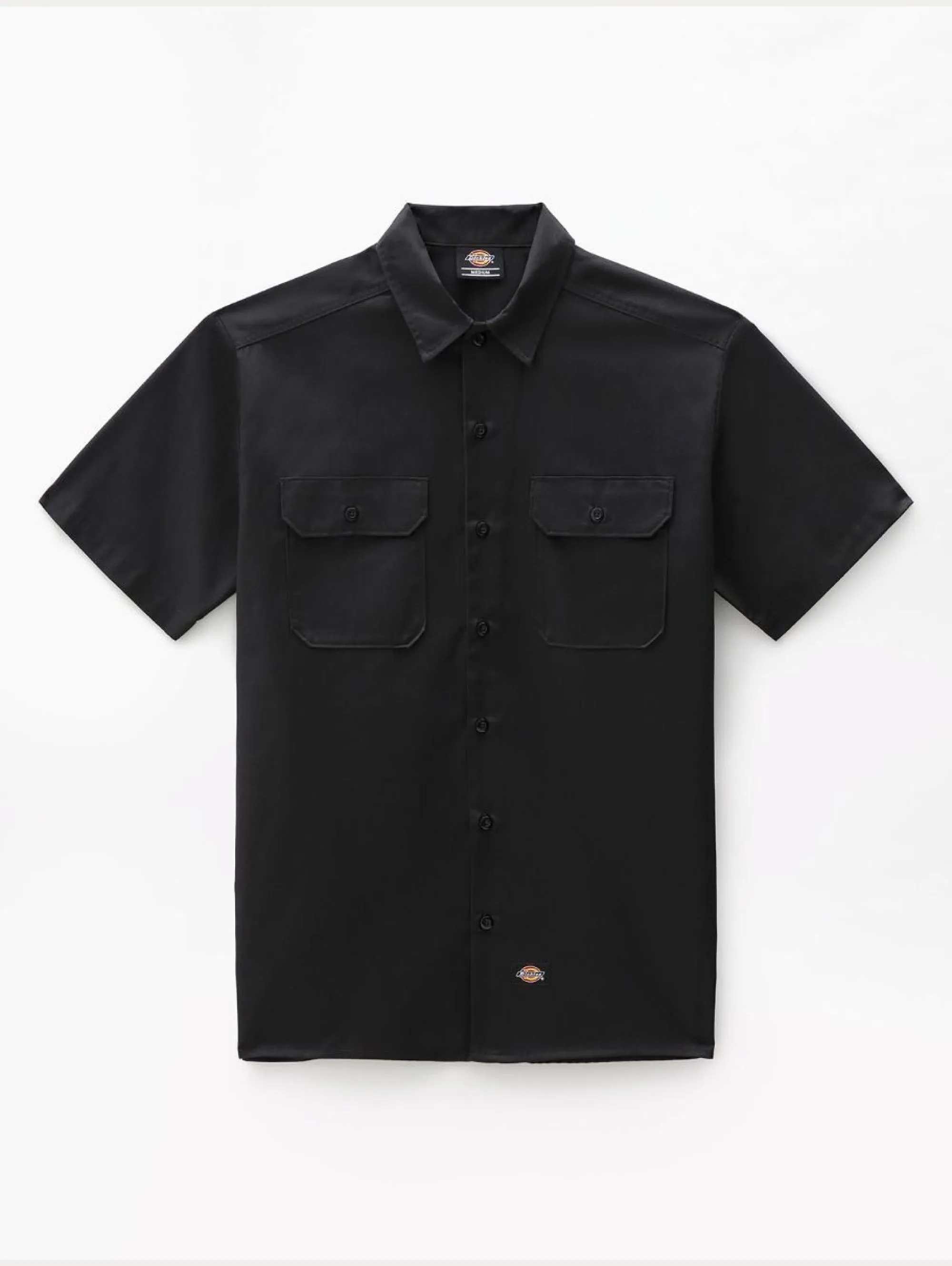 Camicia Worker Maniche Corte Nero