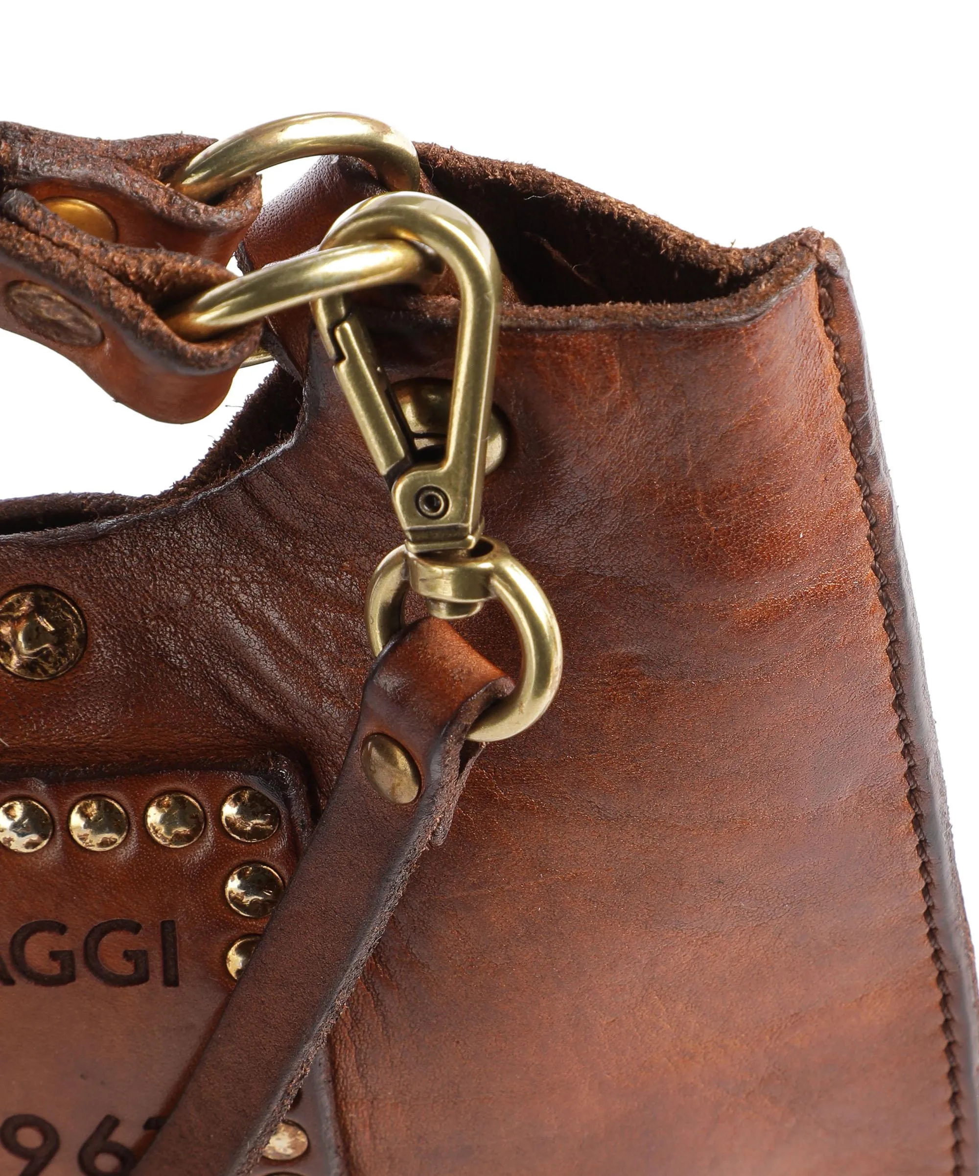 Campomaggi Borsa a mano pelle di vacchetta finemente grana cognac  