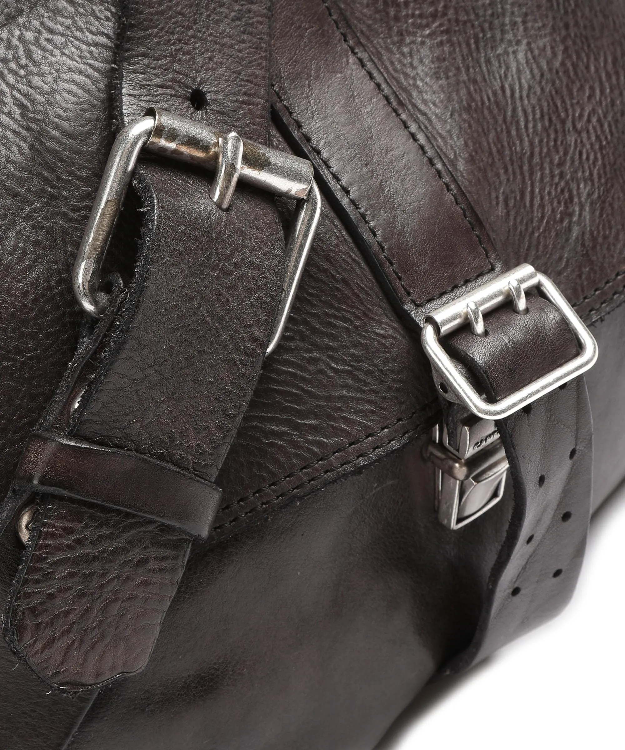  Campomaggi Borsa a spalla pelle di vacchetta finemente grana grigio scuro  