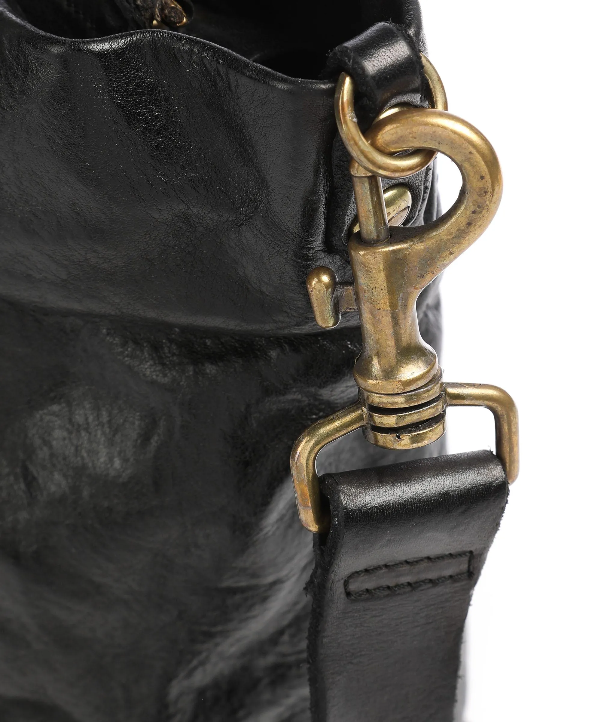  Campomaggi Borsa shopper pelle di vacchetta finemente grana nero  