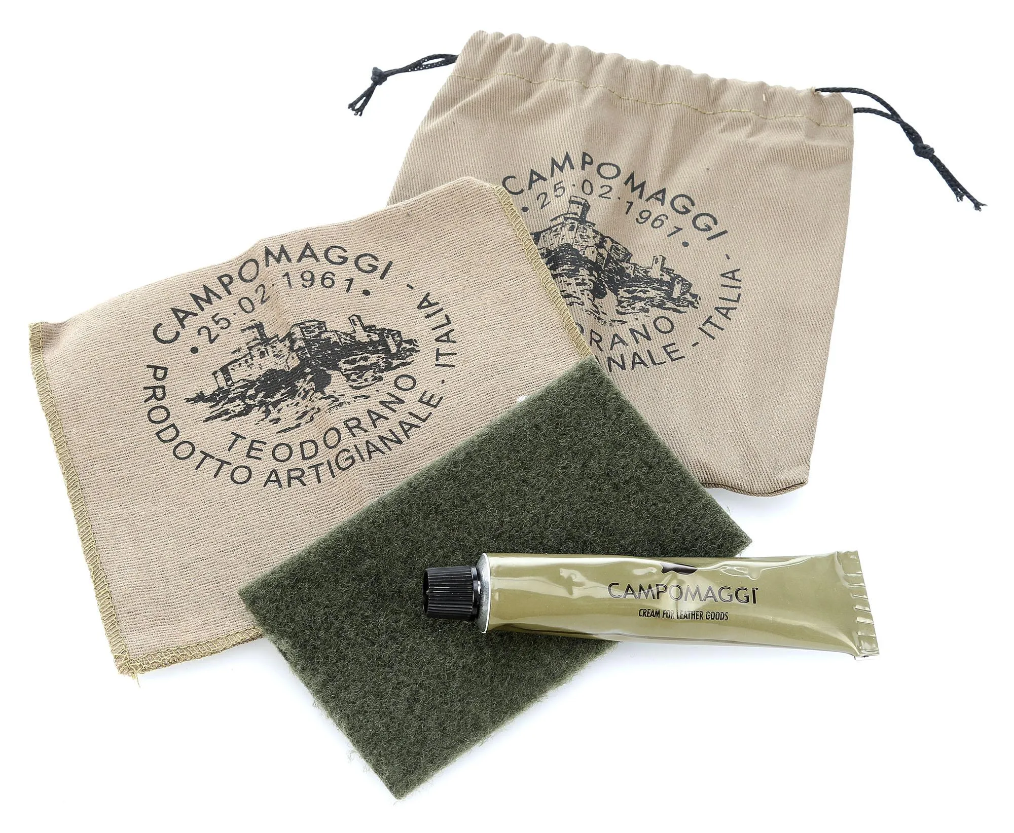 Campomaggi Borsa shopper pelle di vacchetta finemente grana verde-oliva  