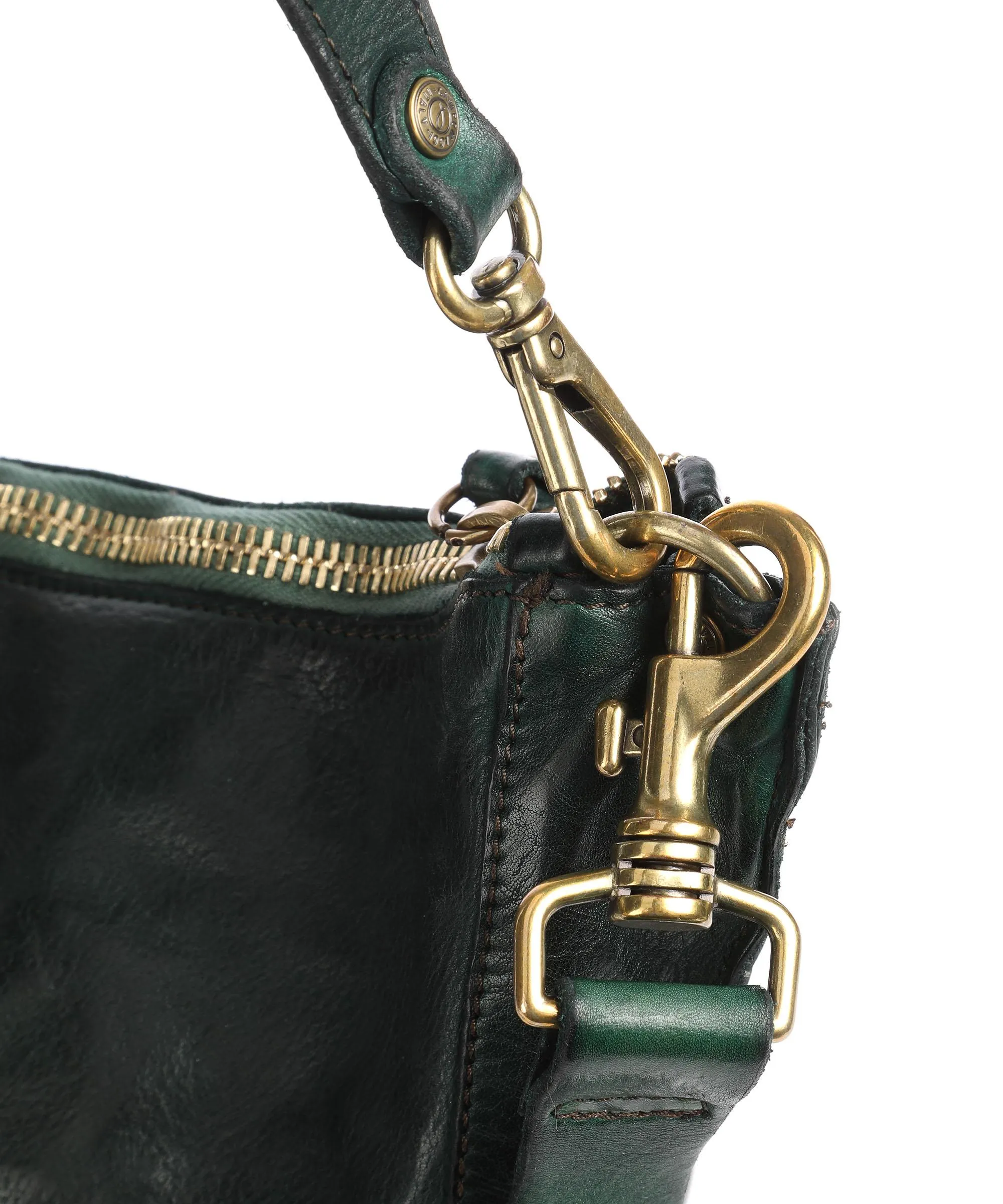  Campomaggi Prestige Borsa hobo pelle di vacchetta finemente grana verde scuro  