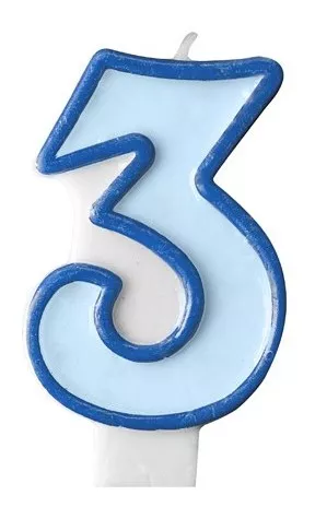 Candelina 3 blu 7 cm