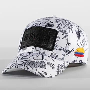 Cappello con stampa El Patron Bianco