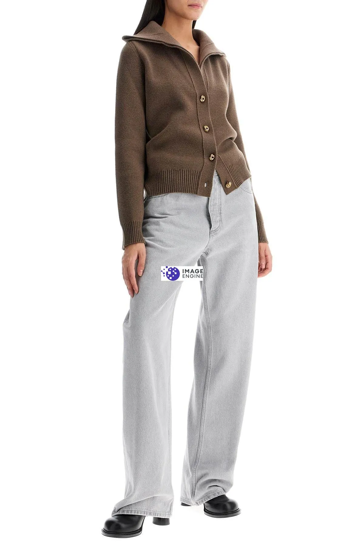 Cardigan con colletto marinière
