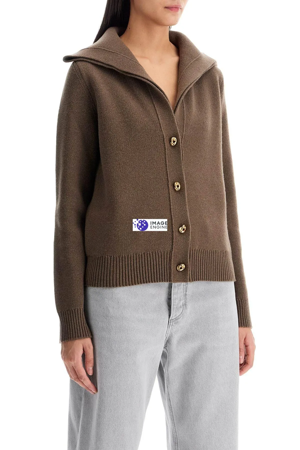 Cardigan con colletto marinière