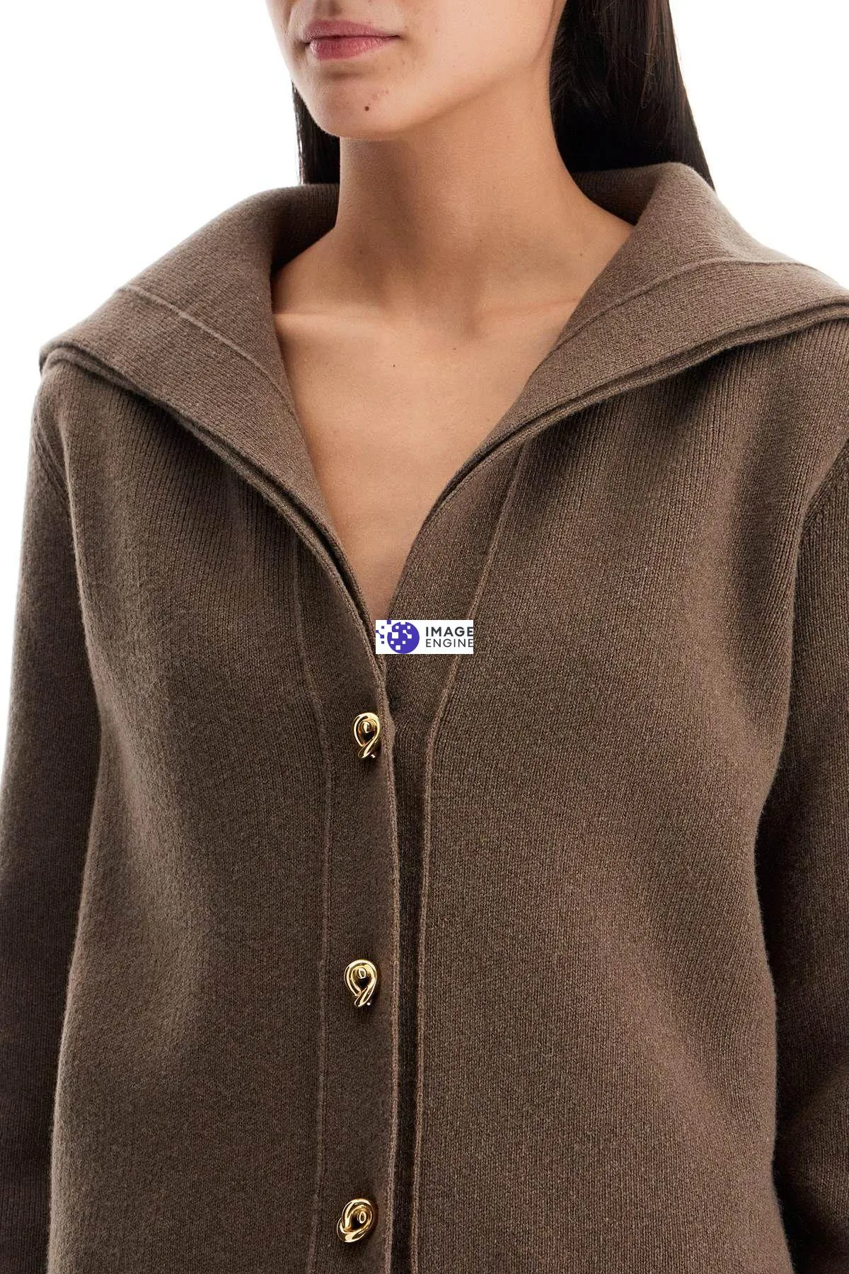 Cardigan con colletto marinière
