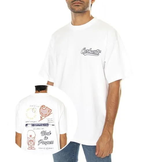 CARHARTT WIP S/S Archivo T-Shirt White - Maglietta Girocollo Uomo Bianca    