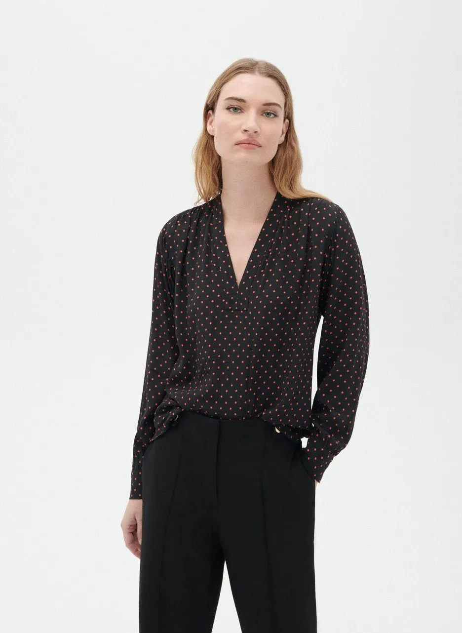  CAROLL   CEMMY - Top ampio con scollo a V e pois | Nero
