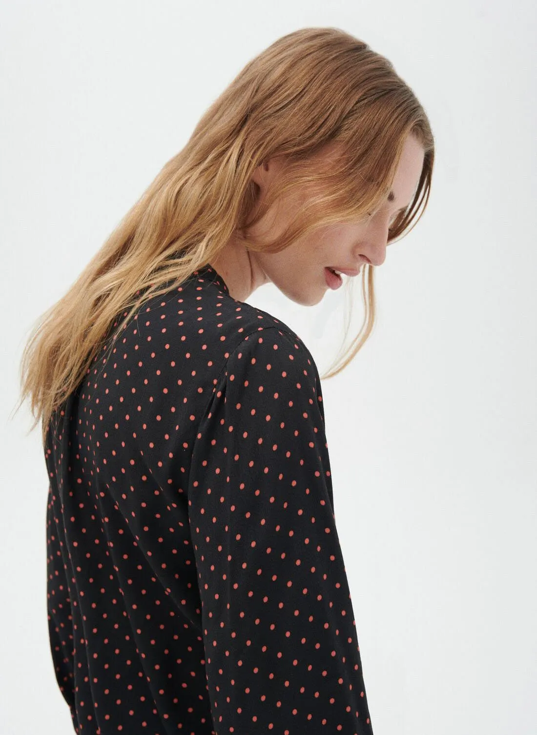  CAROLL   CEMMY - Top ampio con scollo a V e pois | Nero